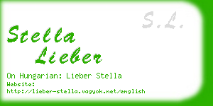 stella lieber business card